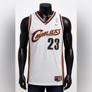 VTG Nike Cleveland Cavaliers Lebron James #23 Mesh Basketball Jersey Stitched XL